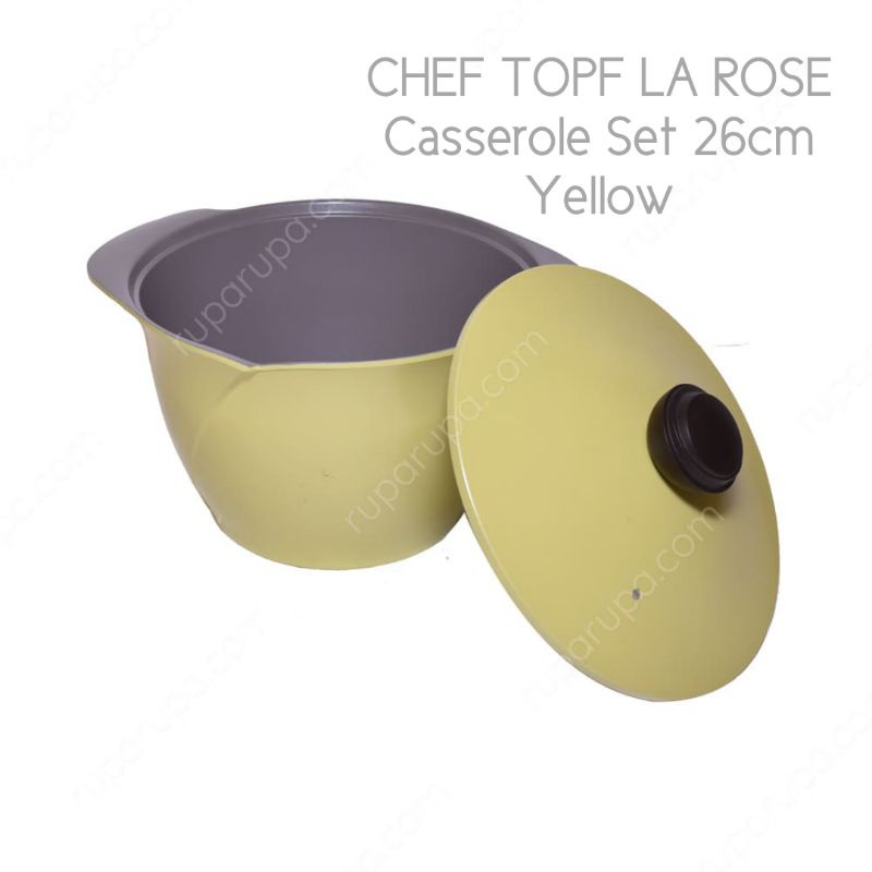 CHEF TOPF LA ROSE Casserole Set 26cm Kuning (Panci)