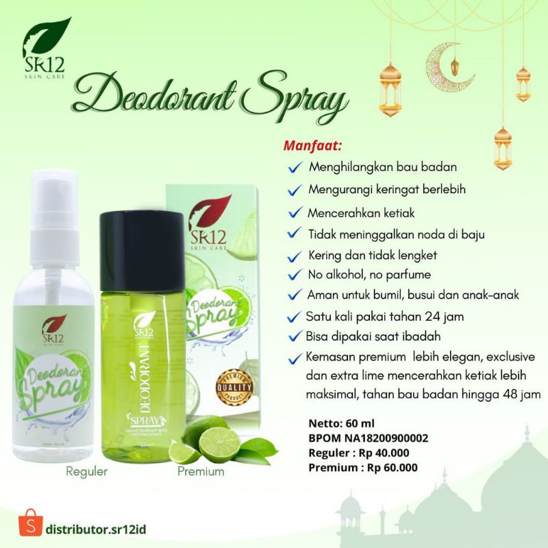 deodorant spray SR12 Banjarmasin