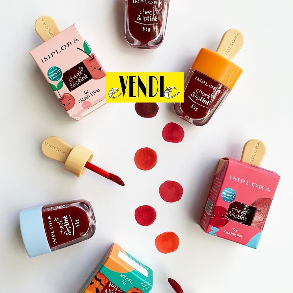 IMPLORA LIPTINT AND CHEEK ORIGINAL - SUDAH BPOM - LIP TINT VITAMIN C | IMPLORA JELLY TINT