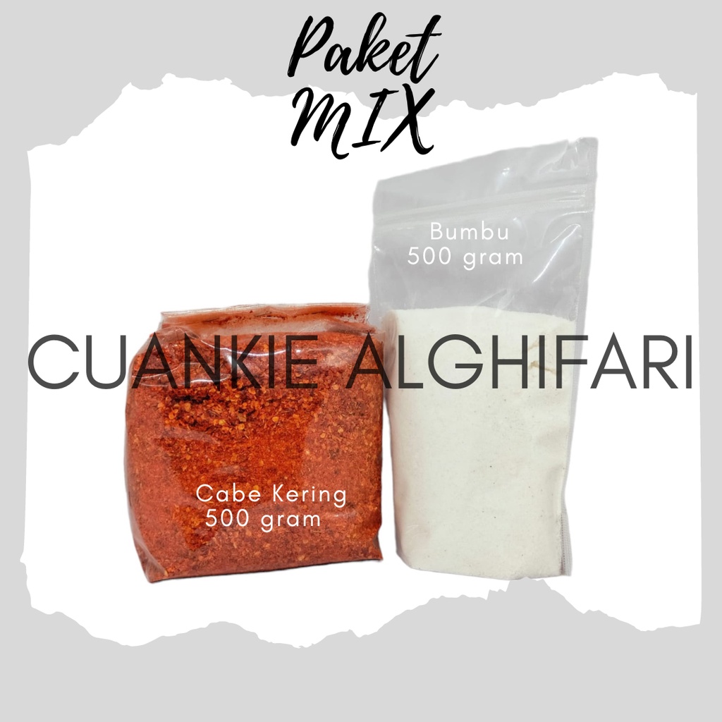 Paket hemat 4 Bumbu penyedap boci dan cabe kering