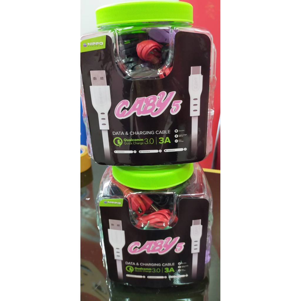 Jual Kabel Data Charger HIPPO CABY 5 Micro usb isi 50 per toples 100 cm
