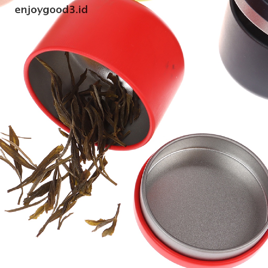 【Rready Stock】 Airtight Smell Proof Container Aluminum Herb Stash Jar Metal Sealed Can Tea Jar （ID）