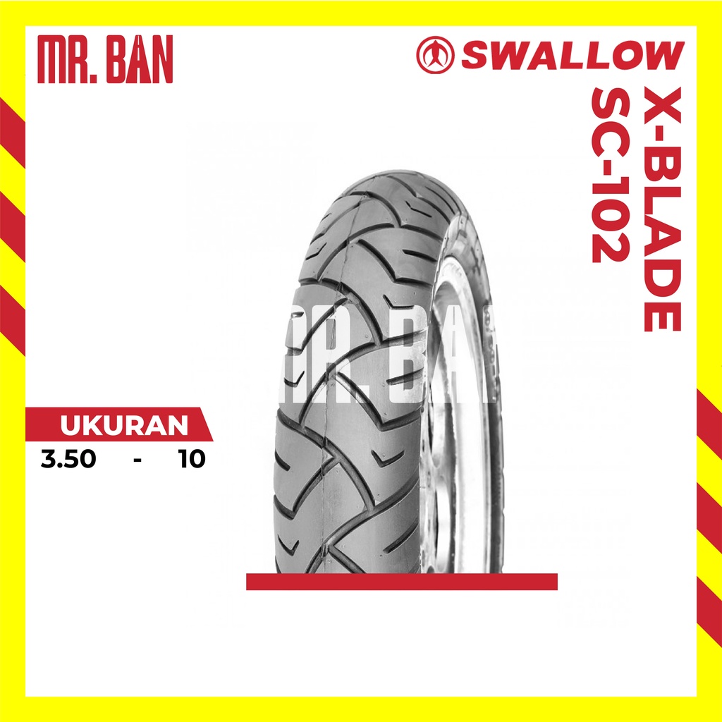 BAN LUAR MOTOR VESPA RING 10 SWALLOW UKURAN 3.50 350 TUBETYPE | S-236 | S-232 | S-231 | S-219 |SC-10
