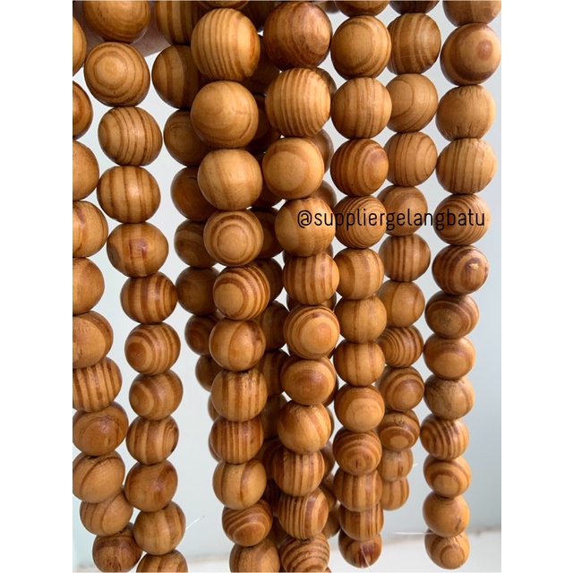bahan Kokka Koka Kaukah 16mm kayu craft gelang kalung serat cokelat