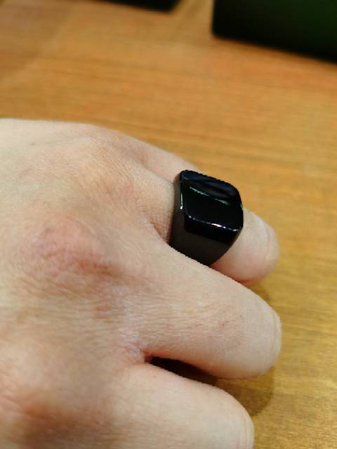 [Paling Laku] Cincin titanium hitam besar kasual