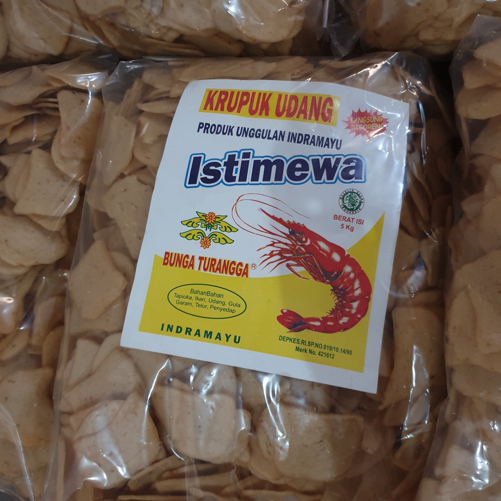 [Bal] Kerupuk Krupuk Mentah Udang Istimewa Cap Bunga Turangga 5 KG - BTLOS/BTBKS