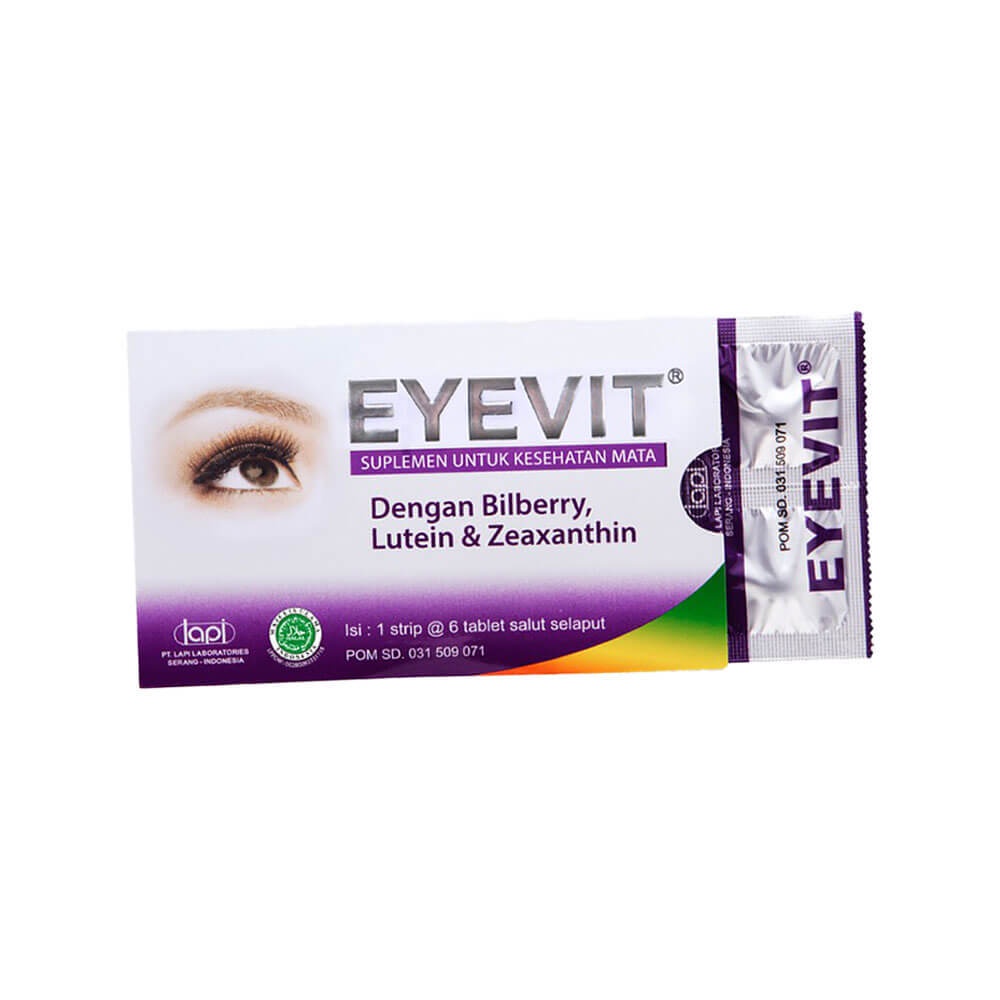 Eyevit Strip Isi 6 Tablet - Suplemen Kesehatan Mata