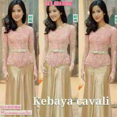 Baju Pesta Kebaya modern Vera pink marun tosca