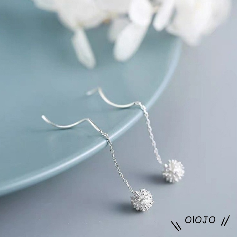 Anting Putih Baru Daisy Dandelion Fashion Wanita Sederhana Hadiah Perhiasan Telinga - ol