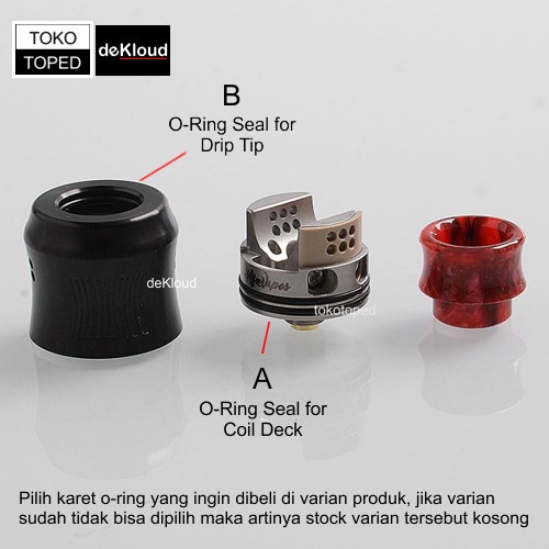 Black O-Ring Seal for RECURVE RDA | karet oring silikon sil