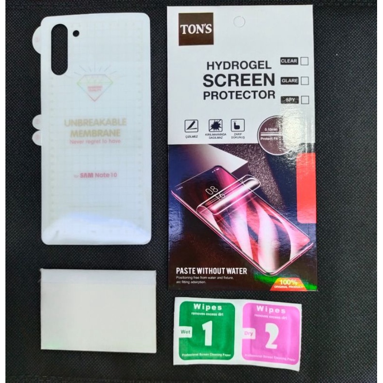 samsung Note 10 anti gores belakang back hydrogel