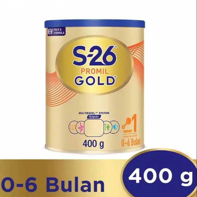 S-26 promil GOLD tahap 1 susu pertumbuhan untuk anak usia 0-6 bulan 400gram