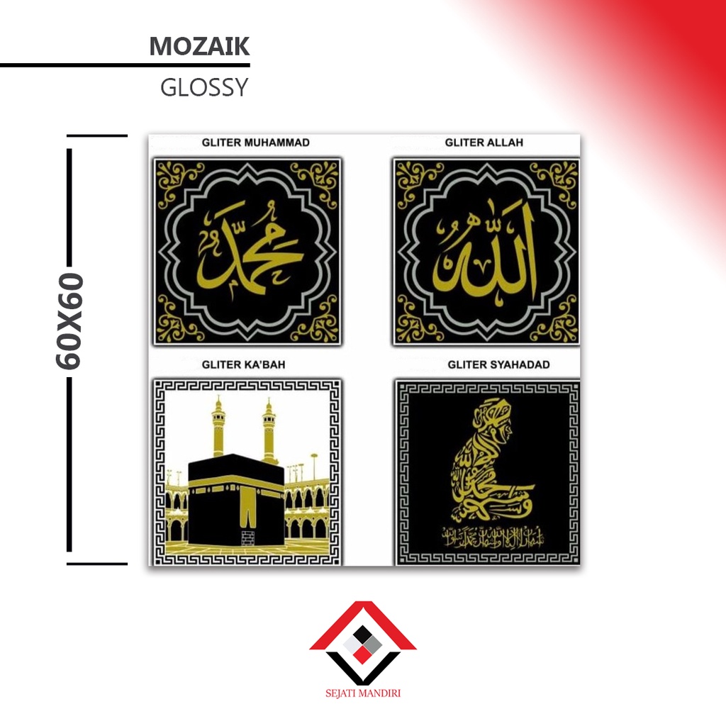 Granit 60x60 - Motif Kaligrafi - Mozaik