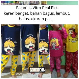 MINIMAL 2 Pajamas Vitto  Cute Sleepy Cutie Sleepy Baju  