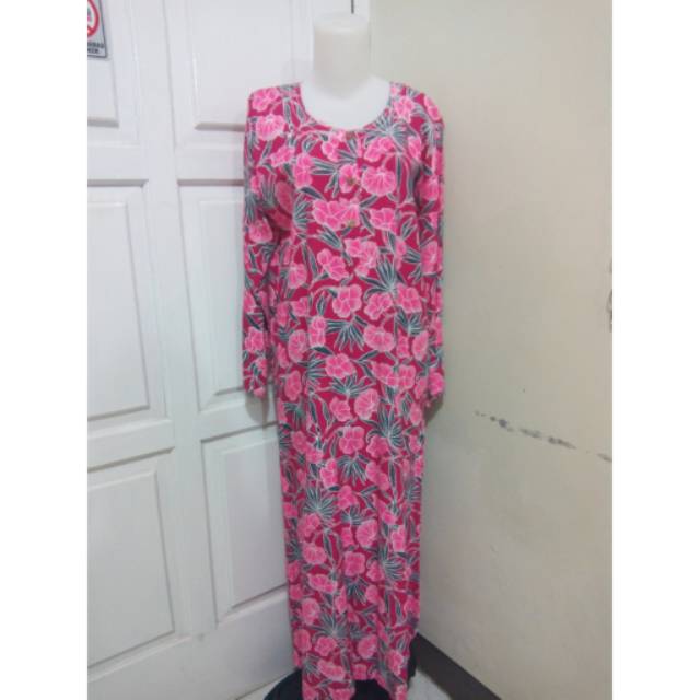 Baju tidur batik daster lengan panjang bahan adem