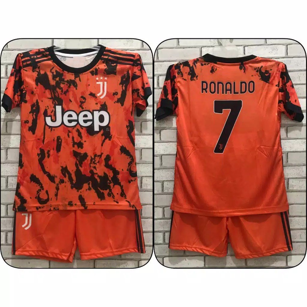 JV03 - Jersey Bola Juventus AWAY Ronaldo / Kaos Sepak Bola Anak Juve / Kids Sport Tshirt