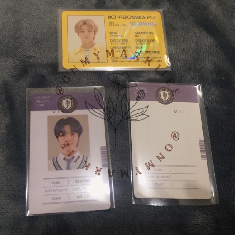 Id card departure taeyong Student Id card b2s taeyong