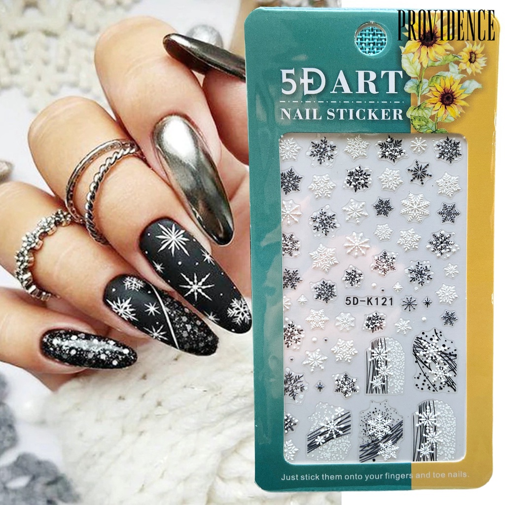 Stiker Kuku Ultra Tipis Motif Natal Untuk Nail Art Charms