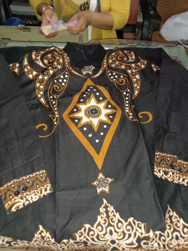 Batik Pria Permata Hitam Lapis Furing Katun Halus Sragenn Size M-xxl High Quality Asli Solo