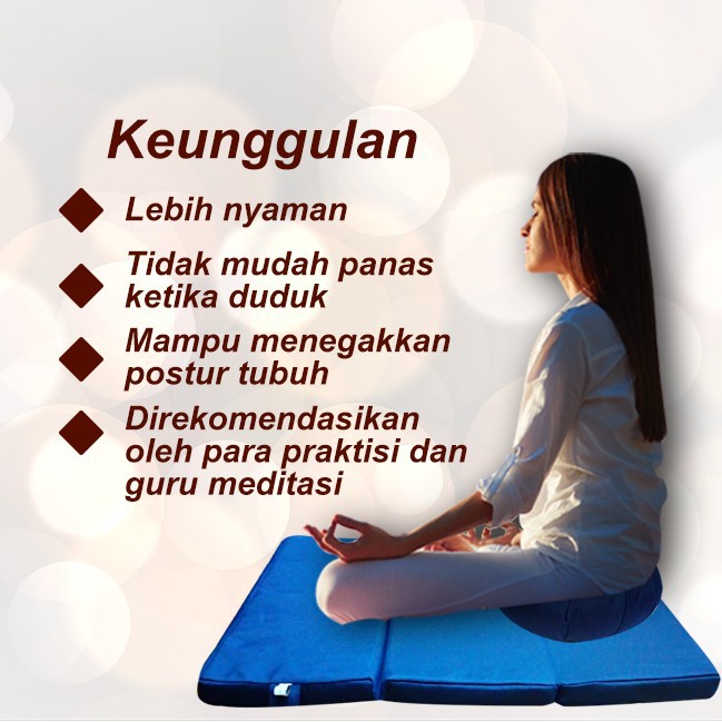 Matras / Bantal/Alas Meditasi Kombinasi Zabutton+ Zafu Blue Navy