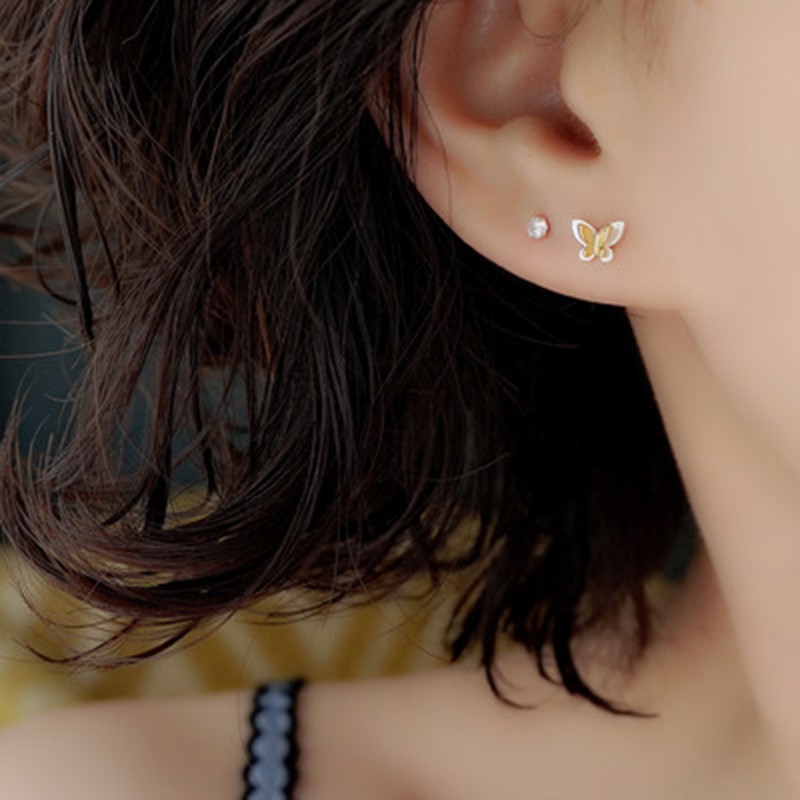 925 anting perak sterling anting-anting wanita dengan perhiasan fashion berlian