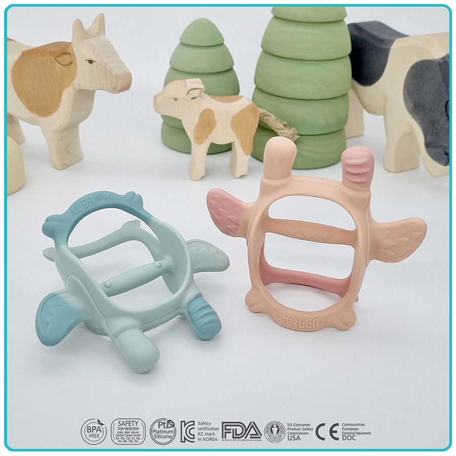 Mama's Tem Cow Monster Teether with Bubble Case | Gigitan Bayi