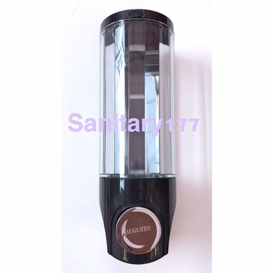 Tempat Sabun Cair Single Minimalis Augusto HITAM / Dispenser sabun soap Shampoo mandi SANITIZER D33