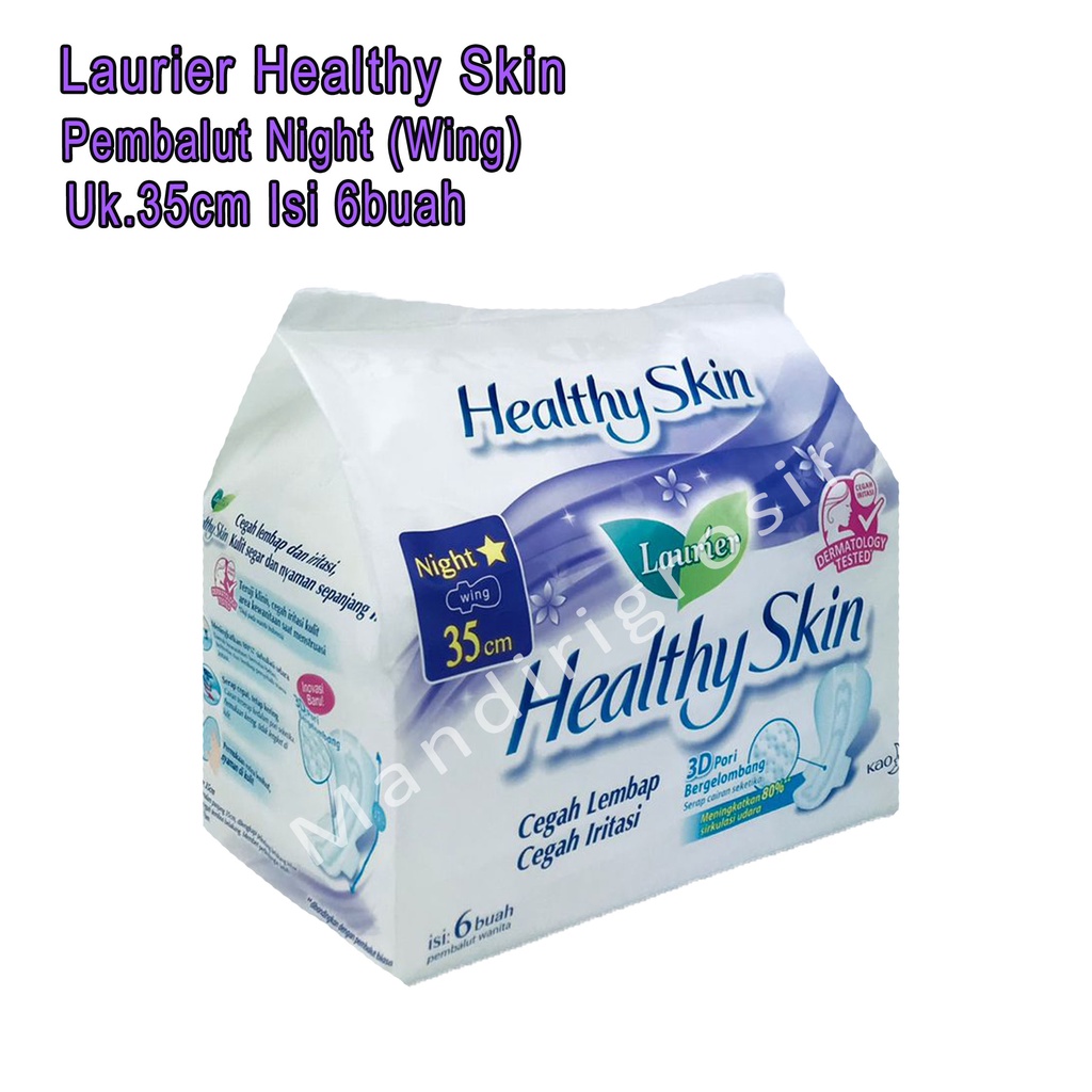 Healthy Skin *Laurier * Pembalut 35cm * Night Wing Isi 6