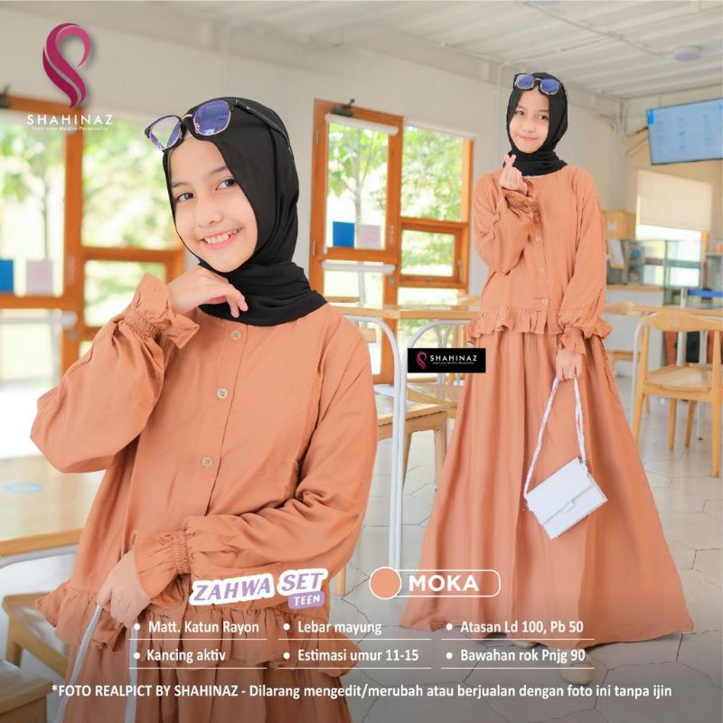 Zahwa Set Teen By SHAHINAZ | Gamis Remaja | Busana Muslim | Gamis Anak Perempuan