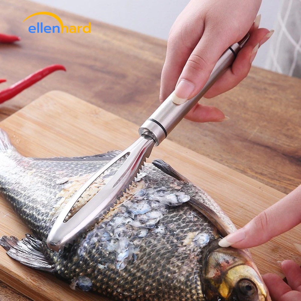 Peeler Pembersih Sisik Ikan Alat Pengupas Sisik Ikan Fish Scale Scraper Stainless