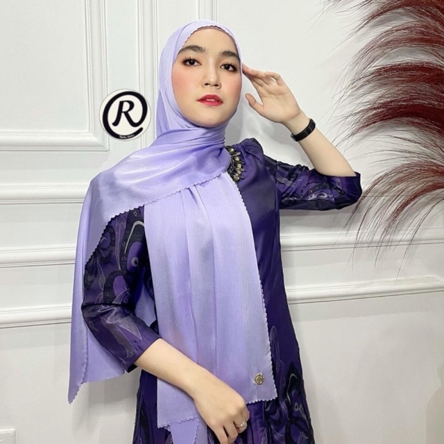 PASHMINA MALAYSIA CRINKLE SILK LASERCUT -LILAC- Pashmina Malaysia lasercut