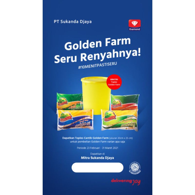 

Golden Farm 1Kg GRATIS Toples Cantik