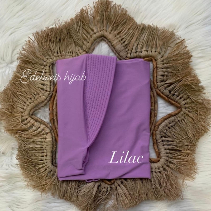 Bergo Hamidah ( ORI ) / Bergo Jersey Menutup Dada / Hijab Instan Jersey-Lilac