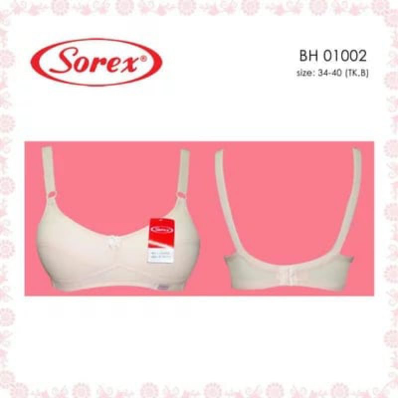 Sorex bra  01001 &amp; 01002 andira bh  busa tipis, tanpa kawat 34-40 cup A