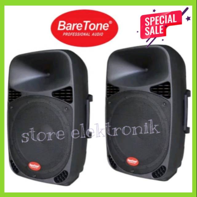 Baretone Max 15 MB, Speaker Aktif Karaoke Bluetooth, Indoor Outdoor