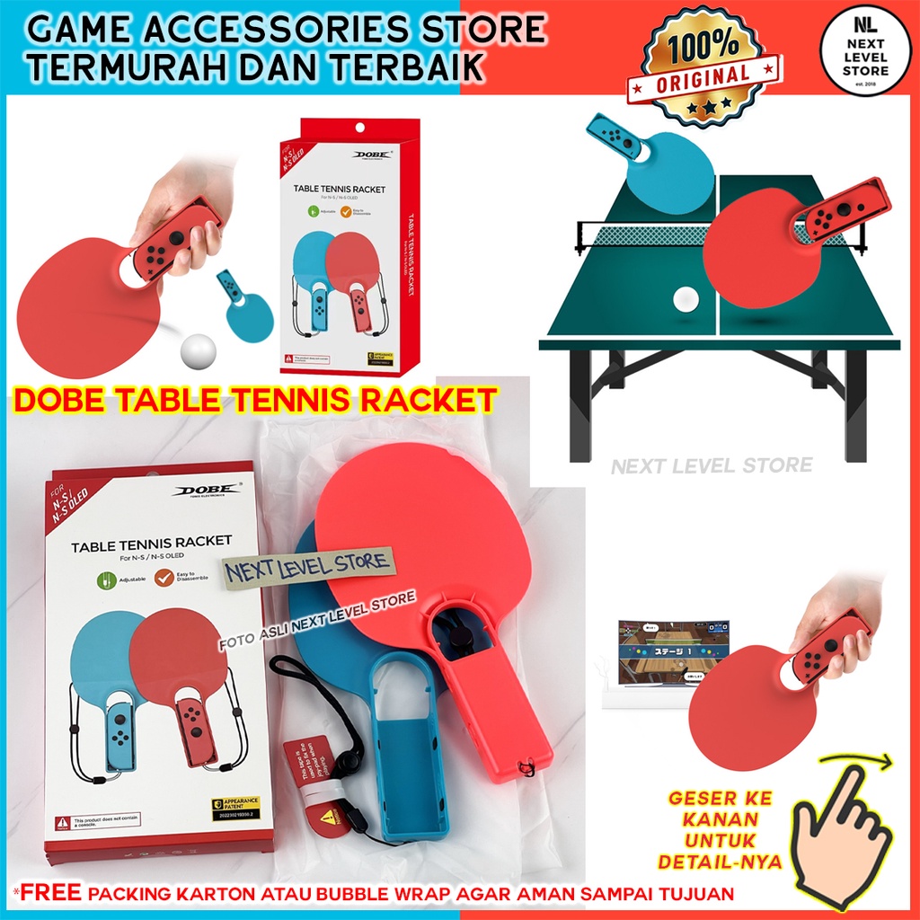 DOBE Table Tennis Racket Nintendo Switch - 1 Pair/Pasang - Original