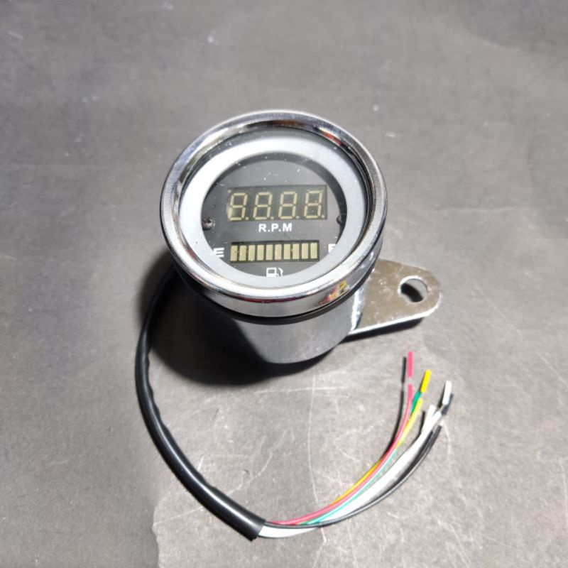 Tachometer RPM indikator kilometer dan bensin motor 2in 1