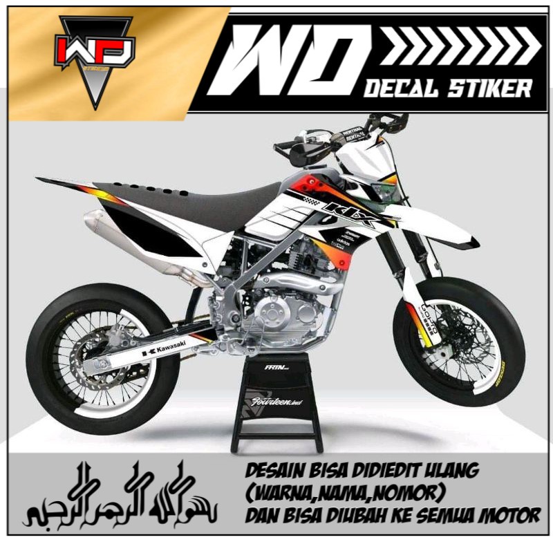 Dekal sticker klx lama motif simple