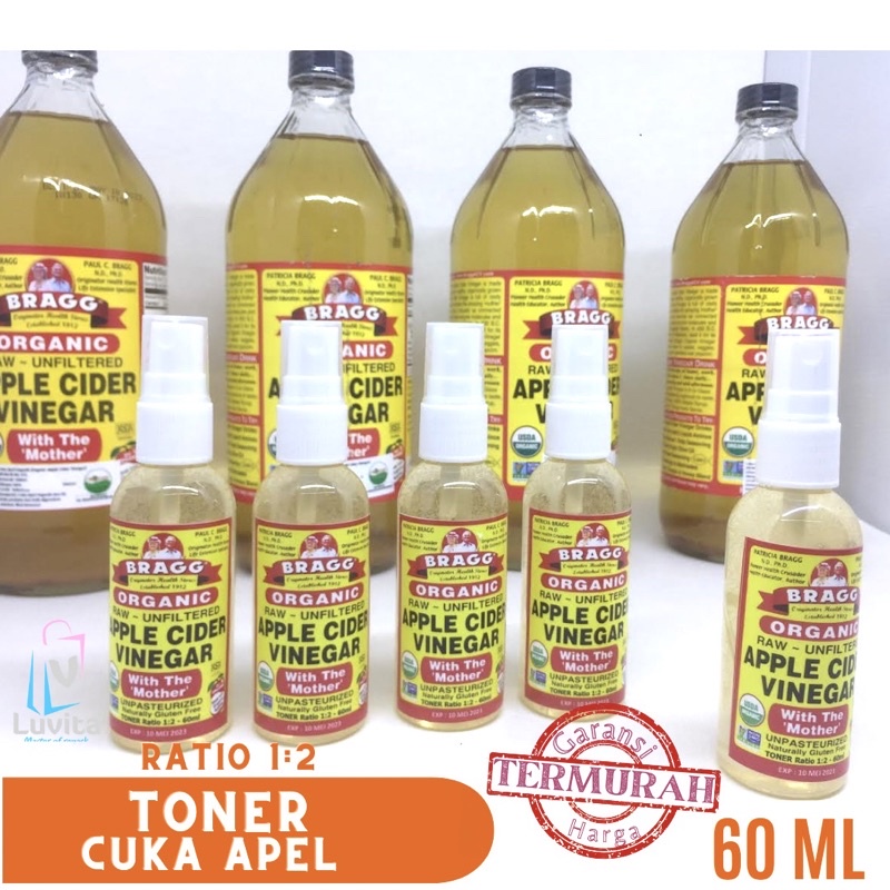 TONER Cuka Apel Apple Cider Vinegar 100ml CAMPURAN AIR Ratio 1:2