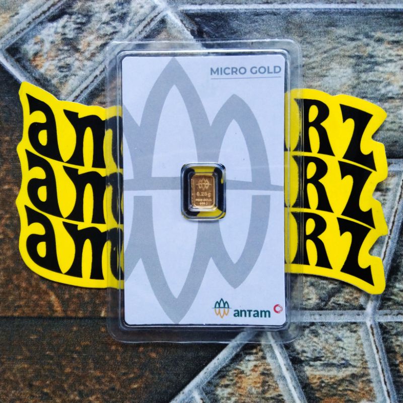 LOGAM MULIA ANTAM MICRO GOLD HARTADINATA BERAT 0,25 GRAM FINE GOLD 999,9 %