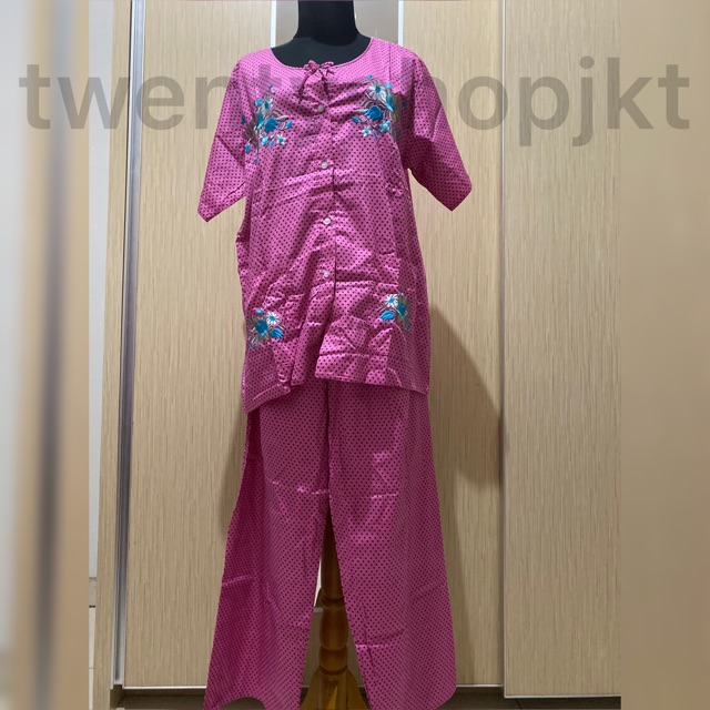 PIYAMA LENGAN PENDEK MEREK OMAH DASTER EVA SIZE XL