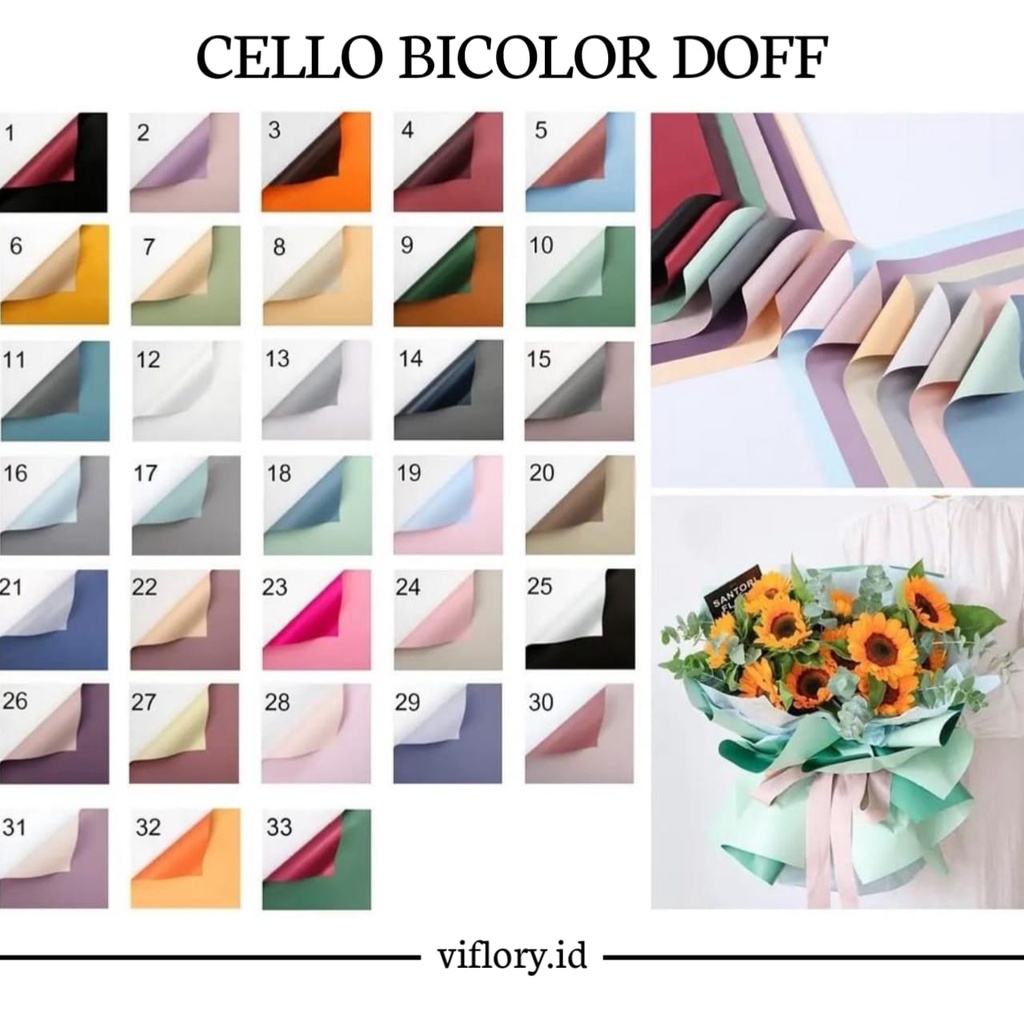 

Kertas Buket Cellophane Bicolor Doff [WAJIB TAMBAHKAN DUS]