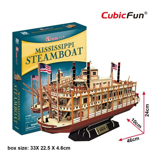 CUBICFUN 3D Puzzle Mississipi Steamboat - Cubic Fun - Koleksi Pajangan