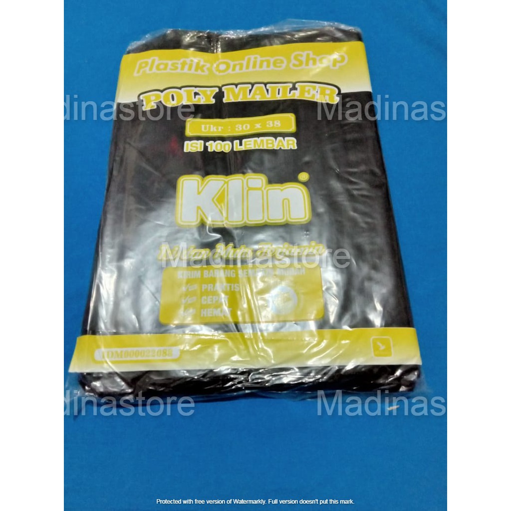 

Plastik Packing Polymailer - KLIN - Ukuran 30x38 Warna Hitam Isi 100 pcs