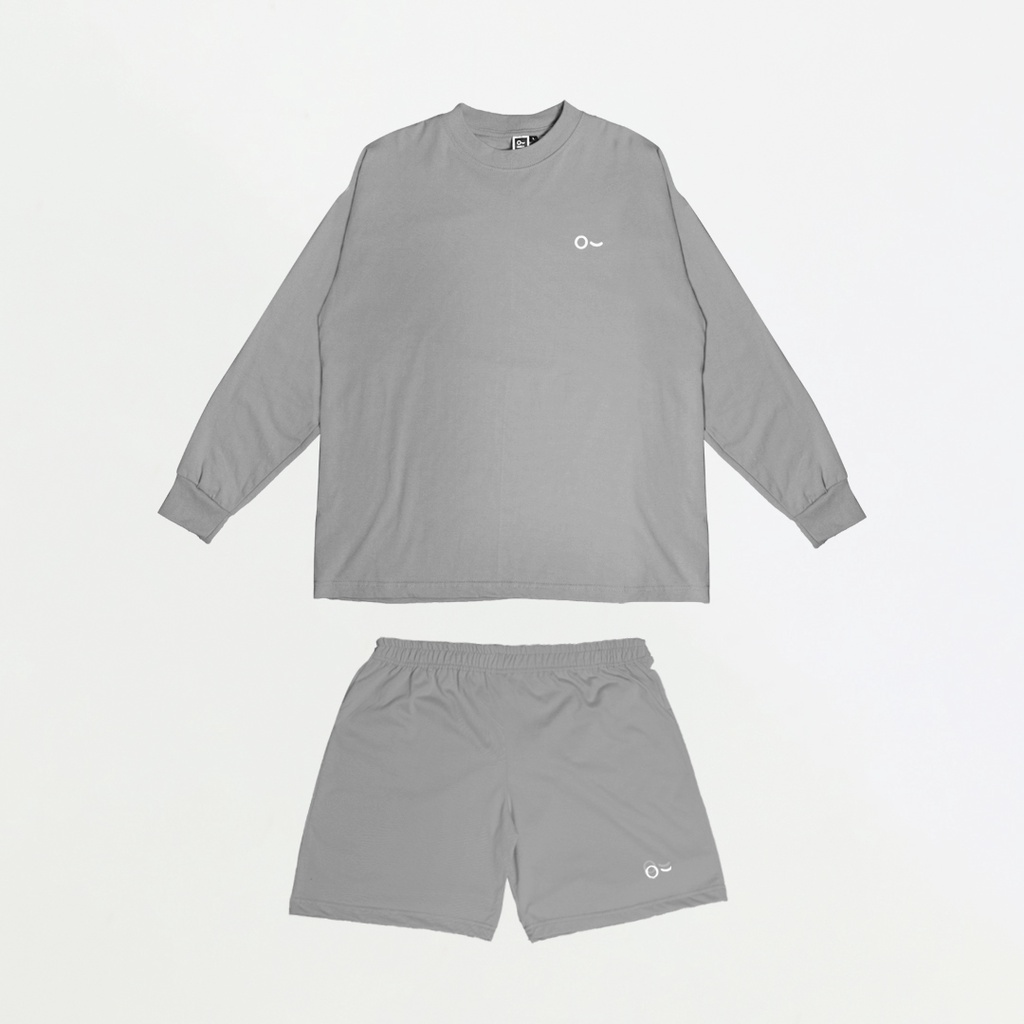 John &amp; Jill Oversize Long Sleeve &amp; Short Pants - Basic Set