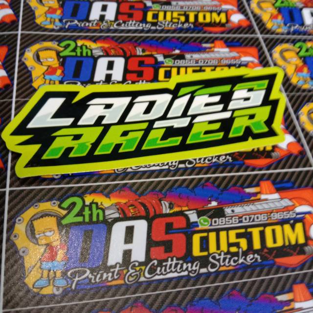 Sticker printing LADIES RACER minim pembelian produk harus 20rb