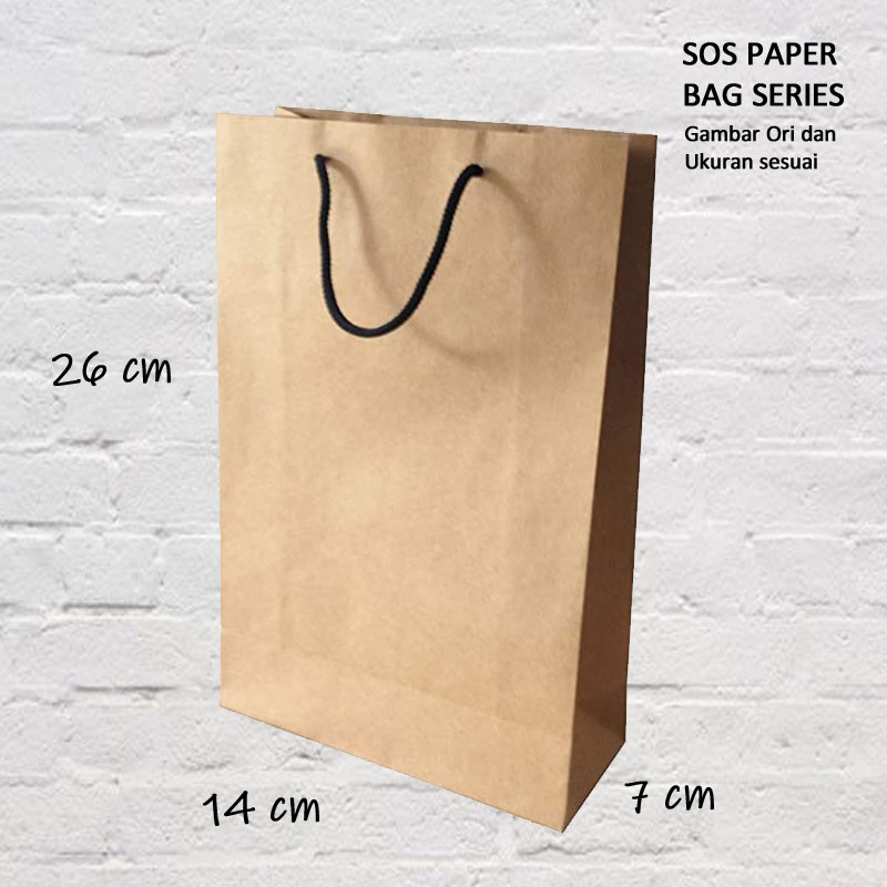 

Paper Bag Polos Warna Coklat Besar A4 / Paper Bag Souvenir Wedding Packing Olshop / Paperbag Murah