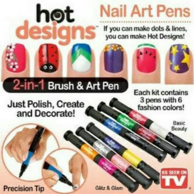 Hot design / nail art Pen n Brush (2 in 1 )