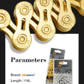 RANTAI SEPEDA 10 SPEED GOLD EMAS VG SPORT UNTUK SEPEDA RANTAI SEPEDA 10 SPEED GOLD EMAS VG SPORT UNTUK SEPEDA