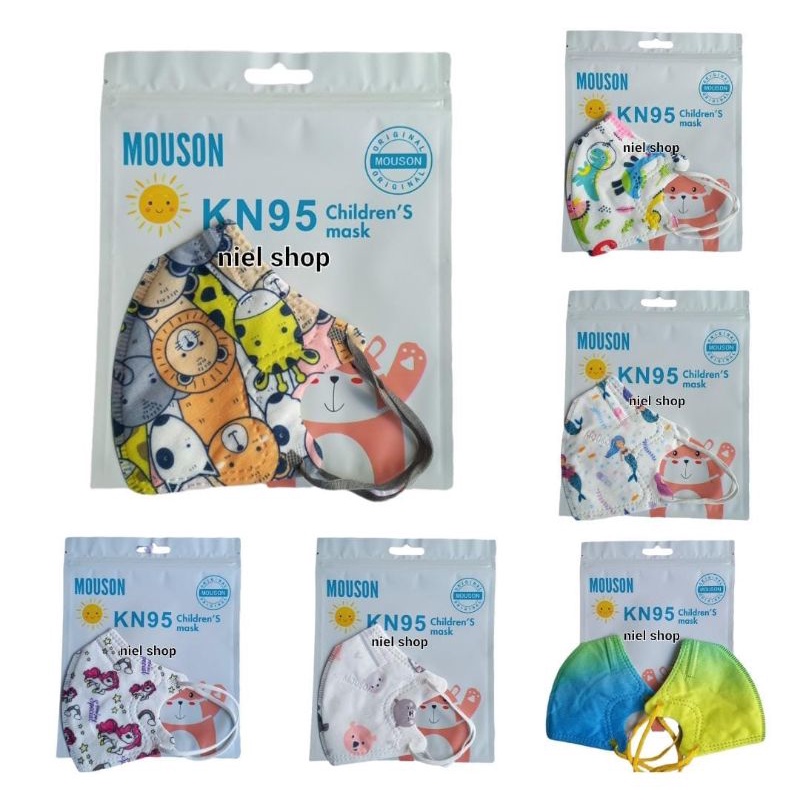 Masker Anak KN95 Mouson 5D 5ply isi 10pcs